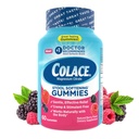 Colace Stool Sweater Gummys, 优雅的可依赖便秘救济 甘油甘油, 第1号 医生推荐 Stool Sweater Brand, Berry Flavored 60ct