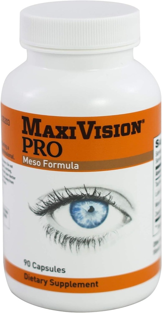 MaxiVision Pro Meso 公式 - 中佐亚克桑丁 - 卢泰因 - 泽克桑丁 - 90 Capsules, 1瓶