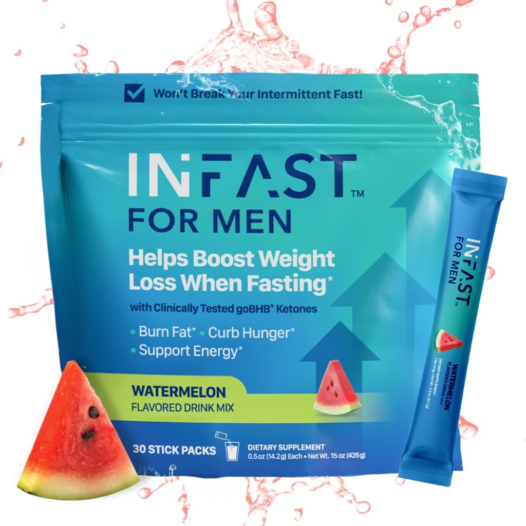 真正的 Ketones Intermitent fasting drink mix for Men BHB 外源性 Ketones 粉末与快速电解质和绿色咖啡豆提取 可持续水能和焦点(Watelon) - 30cmt
