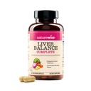 NatureWise Liver平衡除毒补充剂 - 配有牛奶硝酸盐的三重修复公式 Dandelion, Turmeric, Artichoke, Reishi Mushroom & Kudzu, Vegan - 60 Capsules [30日供应]