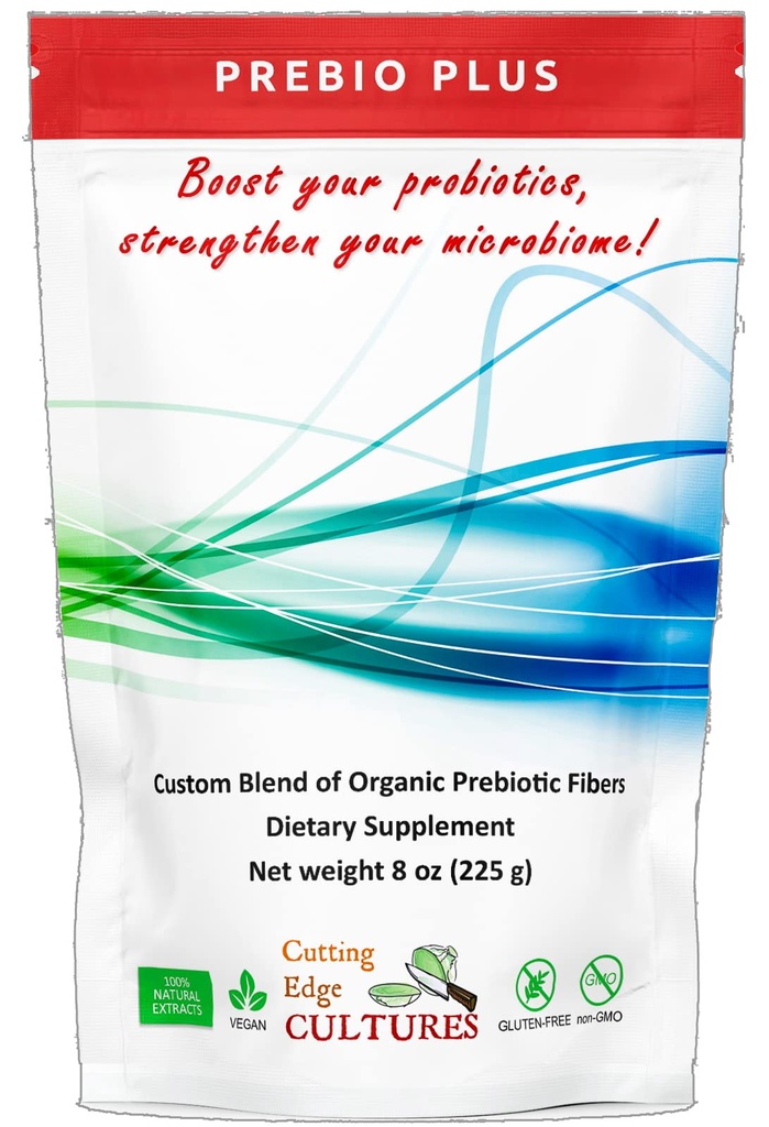 剪切边缘文化 Prebio Plus Prebiotic Fiber Powder 有机先生纤维最佳定制组合 饮食补充 8 oz