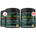 Bundle 7in1 Turmeric Curcumin & 6in1 Dandelion 补充 - 支持心脏,消化卫生和免疫系统