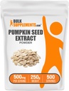 Bulk Assupports.com 南瓜种子提取粉 - 南瓜种子补充剂 草药补充剂 - Vegan & Gluten Free, 每架服务500mg, 250g (8.8 oz) (Pack of 1)