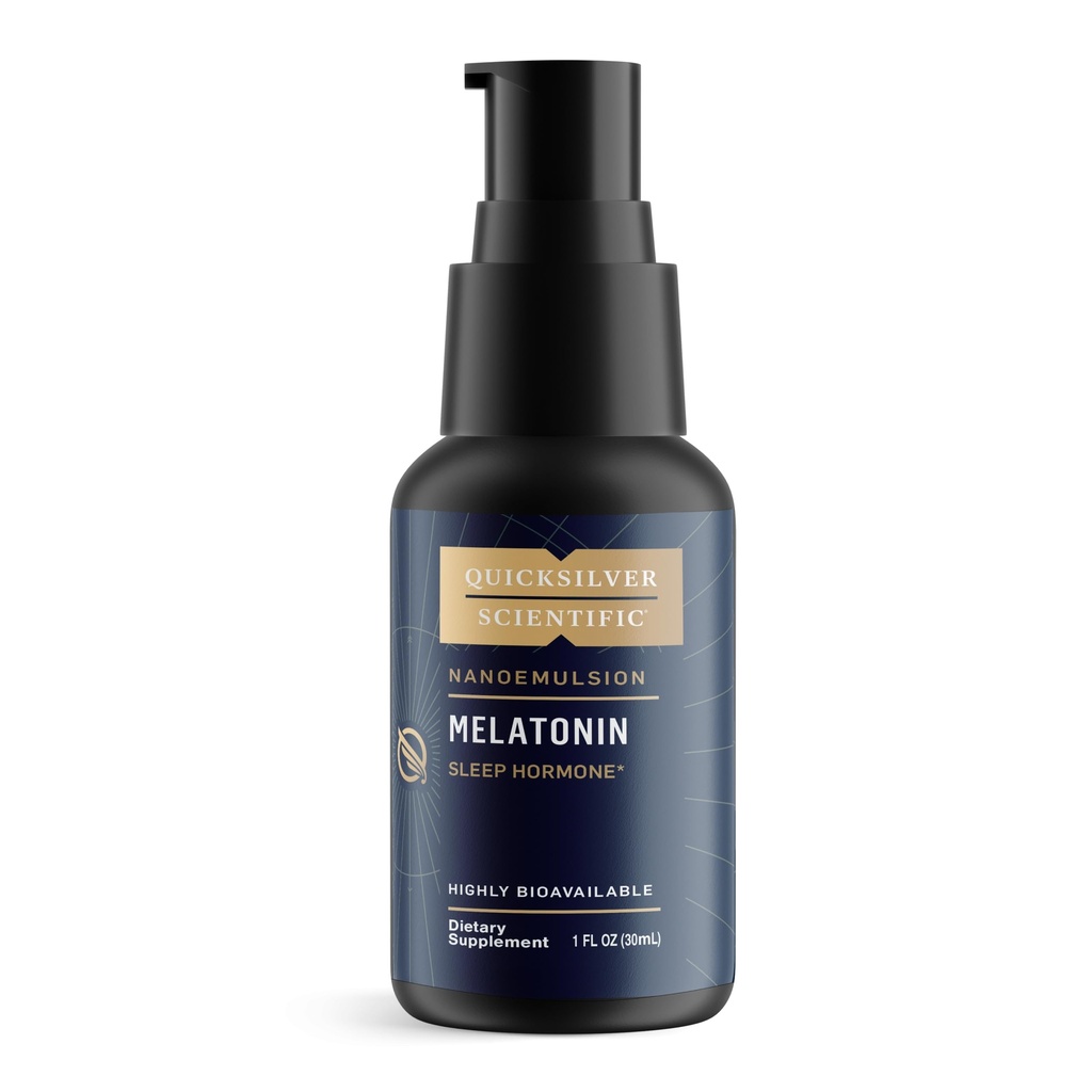 快银科学 Liposomal Melatonin - 床位时间,Jet Lag & Immune 支持成人液体 - 高效,高级吸收 1 mg Melatonin 以最小化晨昏(30 ml)