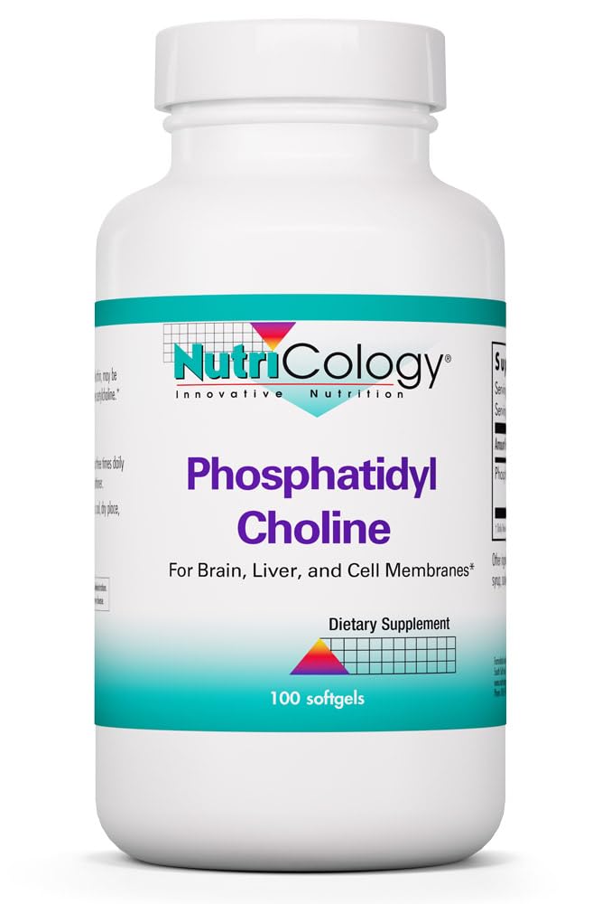 营养学 Phosphatidyl Choline 补编 - Lecithin Capsules, 肝脏消化酶,脂肪消化酶支持, 脂肪肝脏的Choline 补编, 1540mg Softgels - 100 Counter