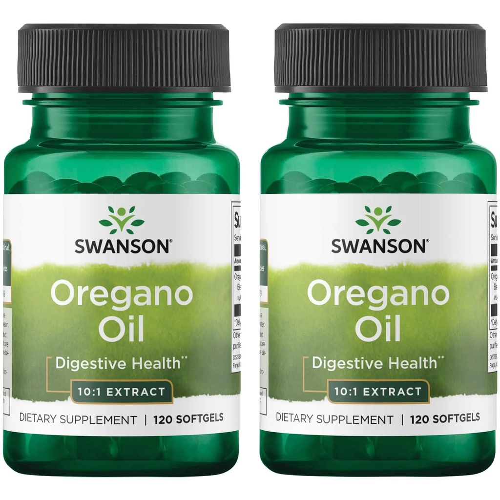 Swanson Oregano Oil 10:1 摘录 -- -- 促进消化卫生和呼吸支持的自然补充 -- -- 支持胃肠系统与尿道切除健康 -- -- (120软胶,每包150毫克)(2包)