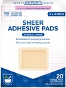 (原始内容存档于2013-07-26). Rite Aid Sheer Adhesive Bandages with Sterile Non Stick Pad, 3" x 4" - 20 Counter QQ伤病护理/急救用品 QQ Bandage Grap QQ 皮包医疗磁带