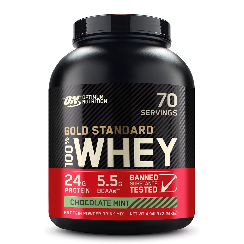 最佳营养金标准 100% Whey,巧克力薄荷,4.94磅(2.24公斤)