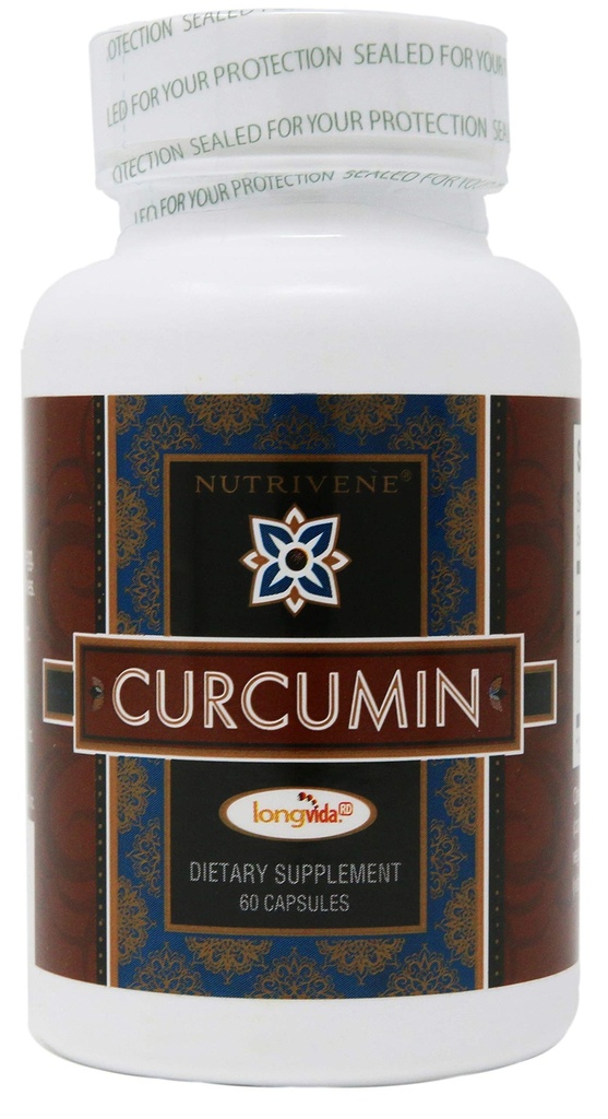 Curcumin,由Nutrivene(500毫克,60卡普尔)制成的长维达TM