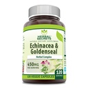 草药秘诀 Echinacea & Goldenseal Root 补充 | 450 Mg Per Service | Veggie Capsules | Non-GMO | Gluten-free | | 美国制造(120个计数)