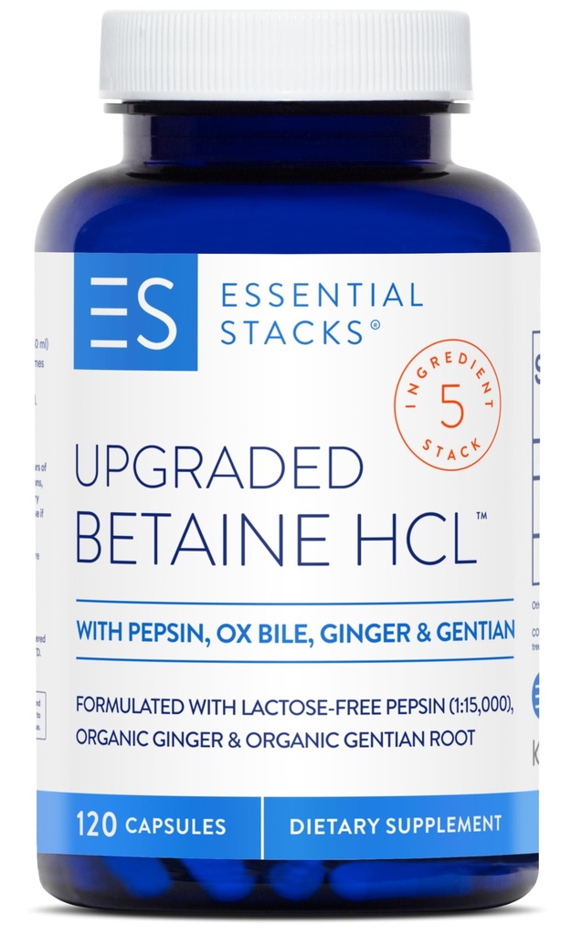 配有百事可乐、奥克斯比勒、有机gentian & Ginger-Beaine 氯化氢补充剂 w 消化酶、Bile & Bitters- Gluten、奶油和无豆(120 Capsules)