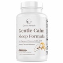 温和的冷静睡眠公式与镁,L-Theanine,Melatonin,GABA, 5-Htp QQ睡眠援助 QX Non-GMO - 60 Capsules