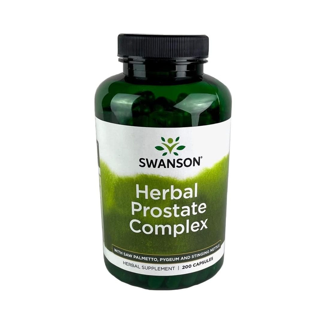 Swanson Herbal Prostate Complex - Men's Supplement - 地物 Pygeum, Saw Palmetto & Sting Nettle - (200 Capsules) (英语).