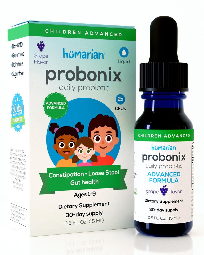 Humarian Probonix 高级液态抗生素,供儿童使用 30磅和上 -- -- 8步儿童 -- -- 强化营养健康、豁免和更多 -- -- 30天供应