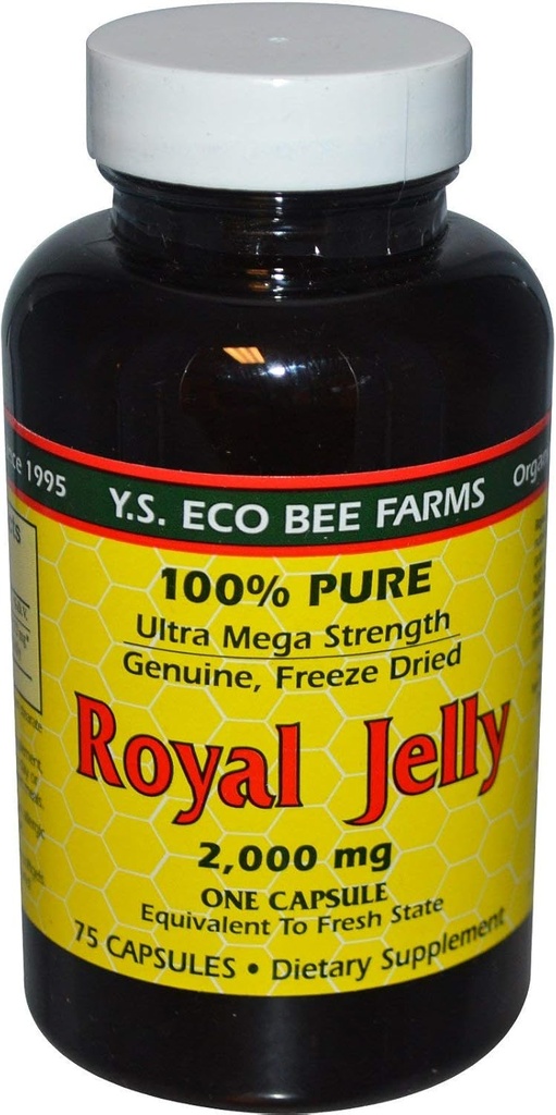 YS Bee Farms 皇家Jelly 2000 Mg, 75 CT