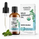 易溶于水的野生Oregano油有机液体滴-Oregano油用于健康口液和咽喉,消化和免疫支持,呼吸卫生