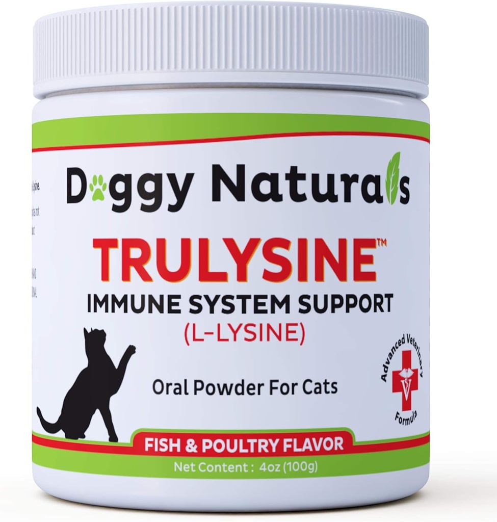 口服粉4oz/100g-所有年龄的猫和猫、喷嚏、Runny鼻孔、水眼-鱼和家禽火焰(美国)(100格拉姆(500毫克/斯科普))