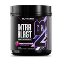 NutraBio Intra Blast Bcaa 氨基酸补充剂, 电解液和水分混合剂, Intra, Pre Workout & Muscle Recover, 20g Eaa 氨基酸粉, 5g Glutamine-Grape Berry Crush, 30 service