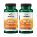Swanson Beta-Carotene Vitamin A 25000 IU 皮肤眼膜系统 健康抗氧化剂支持 7500 mcg 300 Softgels Count (2 Pack)
