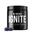 Xwerks Ignite Blue Razz Pre Workingout Powder, 天然 Keto Pre Working for Women and Menez 具有爆炸能量的妇女和男子, 耐力和Stamina的格卢滕自由混合, 150mg咖啡因, 30种服务