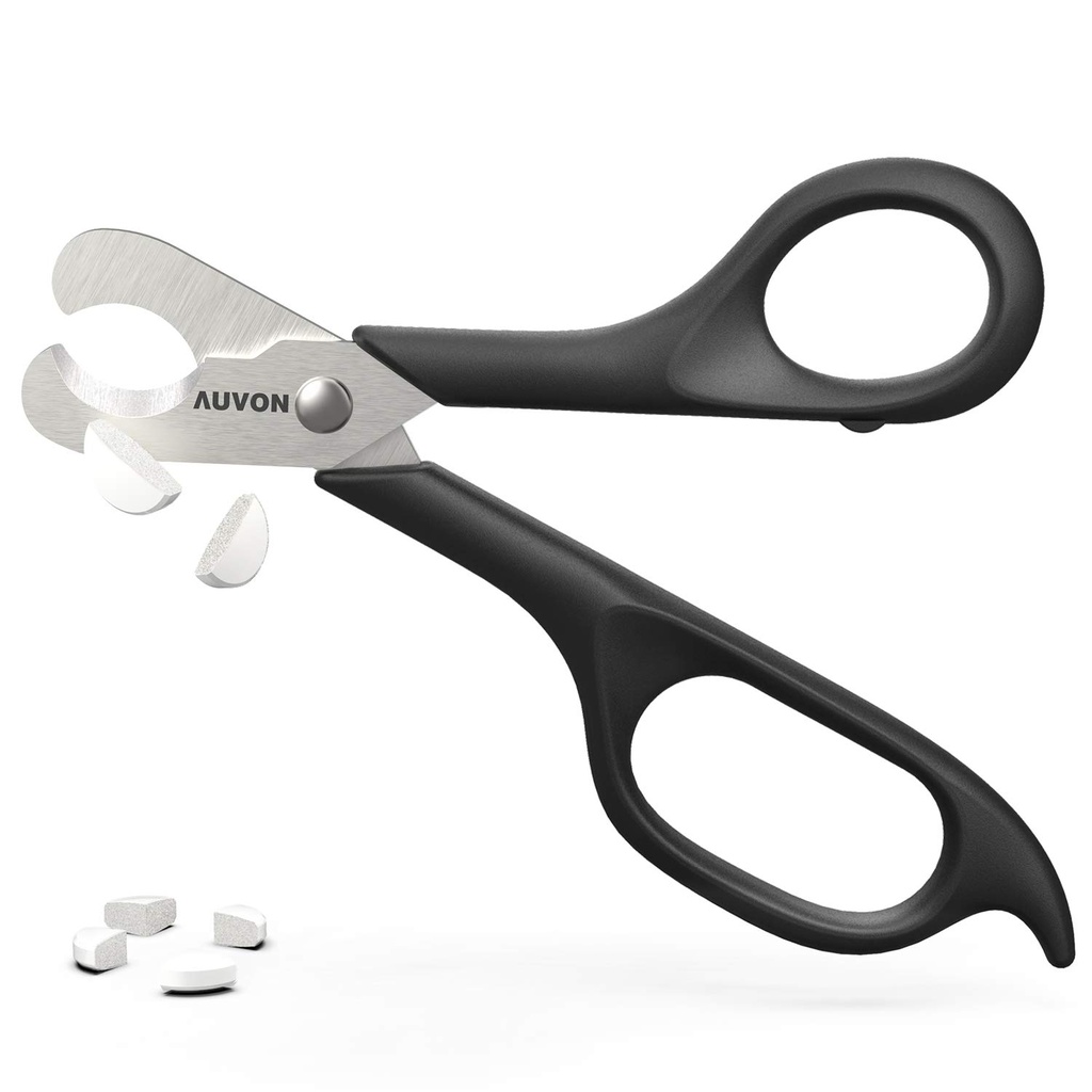AUVON剪刀-形状药丸 Cutter, 用于易分解大多数5-15毫米维生素、药片和药剂的尖刀药丸