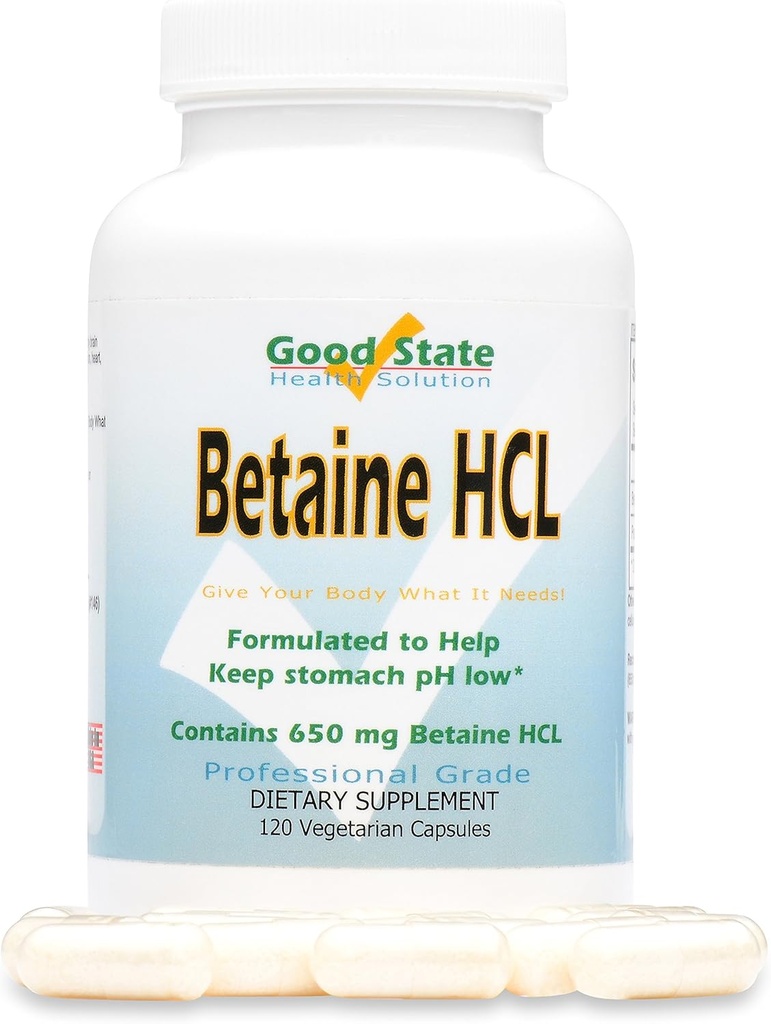 良好状态 -- -- Betaine HCL -- -- (120个蔬菜胶囊)