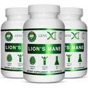 Genex公式狮马恩补编,100%狮马恩摘录(3Pack) - 神经学大脑支持补编,用于脑波,焦点,精神清晰,自然能源,1000mg/服务 - (360卡普尔)