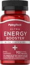 Piping Rock Energy Supplement with Cafeine | 90 Capsules | 快速释放能量助推剂 | 非GMO, Gluten Free Formula