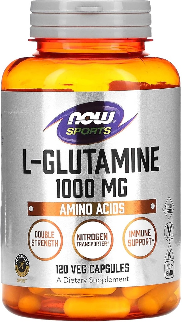 Now Foods Sports, L- Glutamine, 1 000毫克, 120维卡普尔
