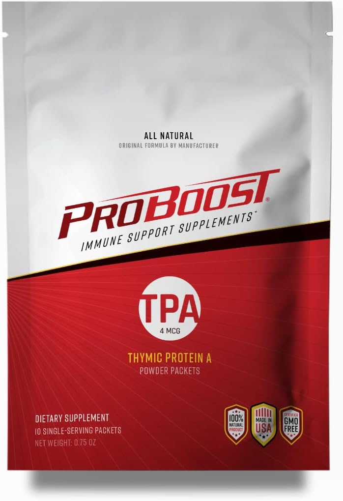 Thymic protein A Power Packets (4 McG TPA) – Immune System Support Support – All Natural, N-GMO 公式 - 10 packets (英语).