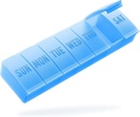 Barhon Pill 组织者 大型,每周药丸组织者 7日药丸盒 大型维生素补充品旅行 鱼油,蓝色