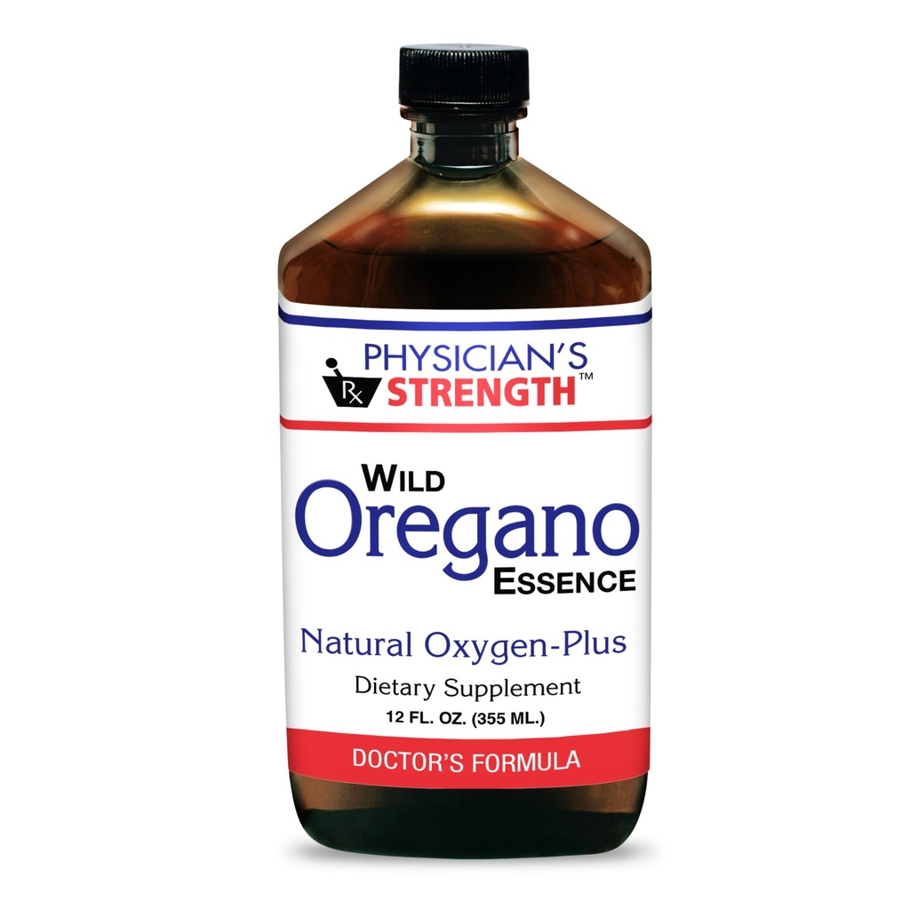 物理学家的强健野生Oregano Essence - 12 fl oz - 全自然水溶液 - 支持氧水平 - 非GMO和化学自由 - 12 services