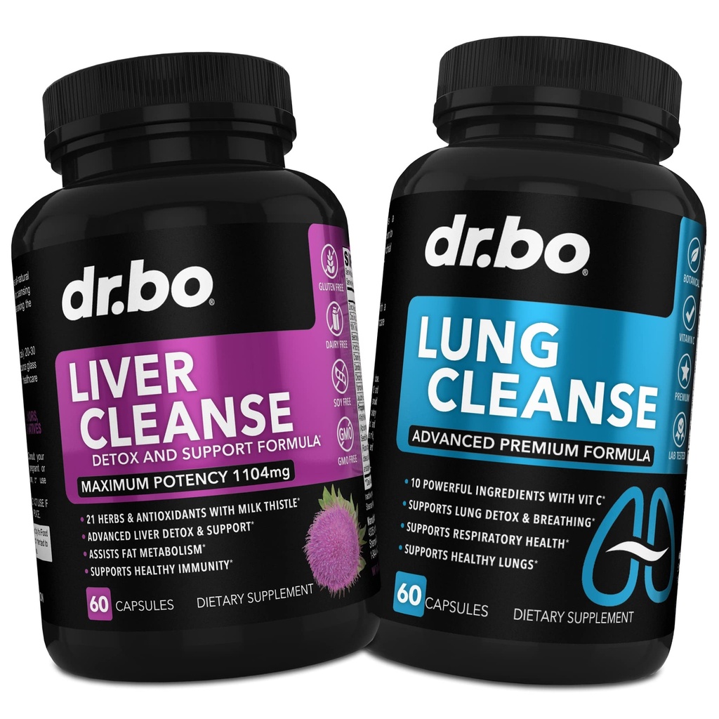 DR. BO Liver Cleanse & Lung Support Pills - 草药清洁剂公式支持Liver & Lung健康