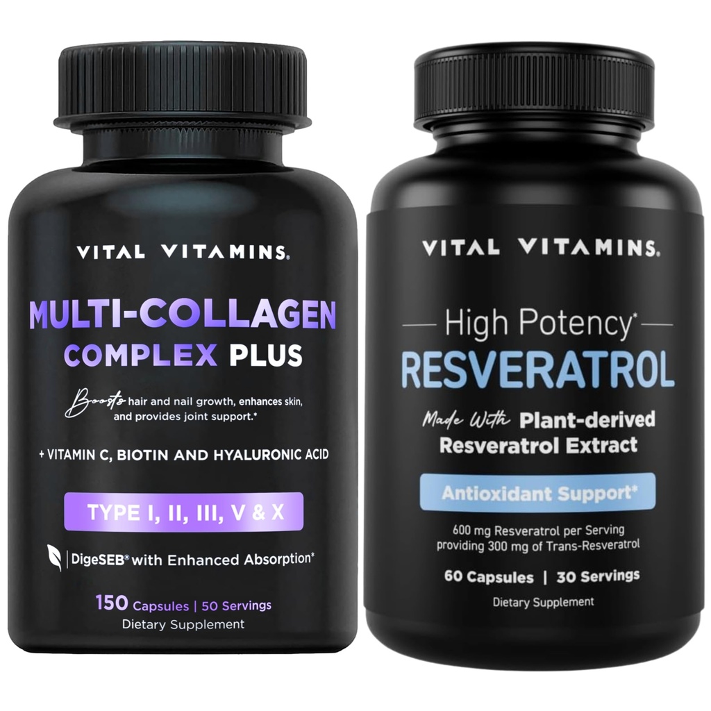 重要维生素 多种柯拉根复合体 + Capsules + resveratrol Capsules
