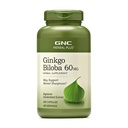 GNC 草药加Ginkgo Biloba 60mg 补充剂,蔬菜,支持精神锐利,300名服务员