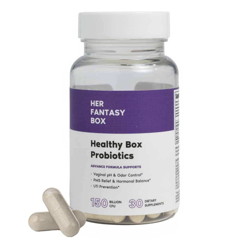 她的幻想盒 QQ健康盒 女性的阴道避孕药 — Prebiotics + Advanced Laactocillus Blend — 激素平衡, PMS Relief — 女性健康支持 Cranberry & D-Mannose