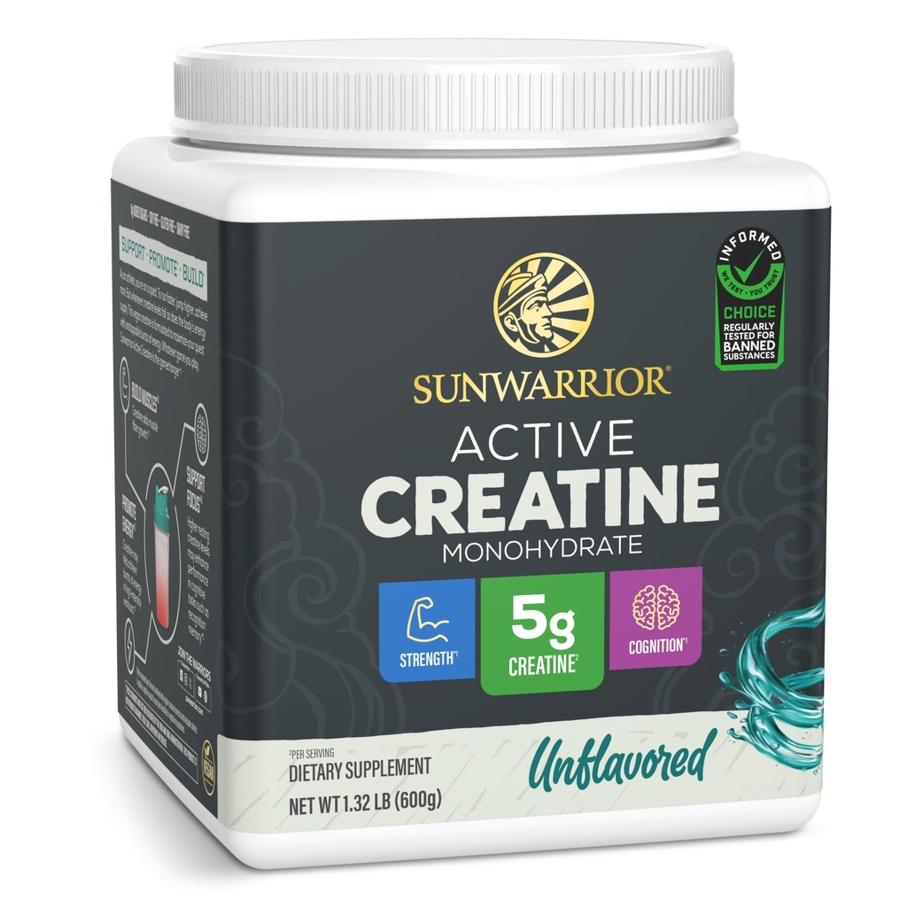 Creatine Monohydrate 粉末微量化工作前恢复补充 QQ支持肌肉建设强力训练认知 QQ Vagen & Keto 友好散装大小(120个服务对象) 不受欢迎