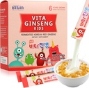 Vita Ginseng Kids, 维生素D, 锌, 7 Berries, 香蕉, 20种蔬菜, 奶粉用于免疫支持, 聚焦和记忆助推, 30 Packets (1Set)