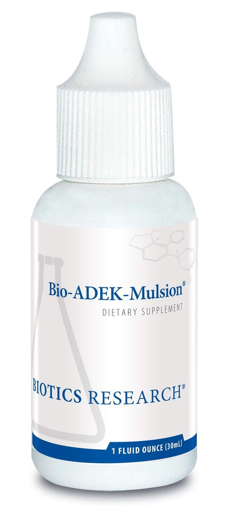生物研究 Bio ADEK Mulsion - 乳化公式,提高生物利用率,支持健康免疫反应,骨质健康,眼科健康,心血管健康,1 fl oz
