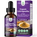 USDA 有机Ashwagandha液体滴 - Ashwagandha 根提取用于压力和泥浆支持 - 美味的纯适应剂滴 - 无酒精草药叮当用于休息 - 30毫升瓶