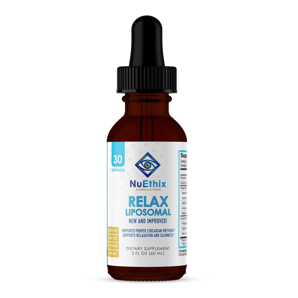 NuEthix 配方 放松 Liposomal 辅助公式 支持放松和平静, 2 Fluid Ounces, 30 服务