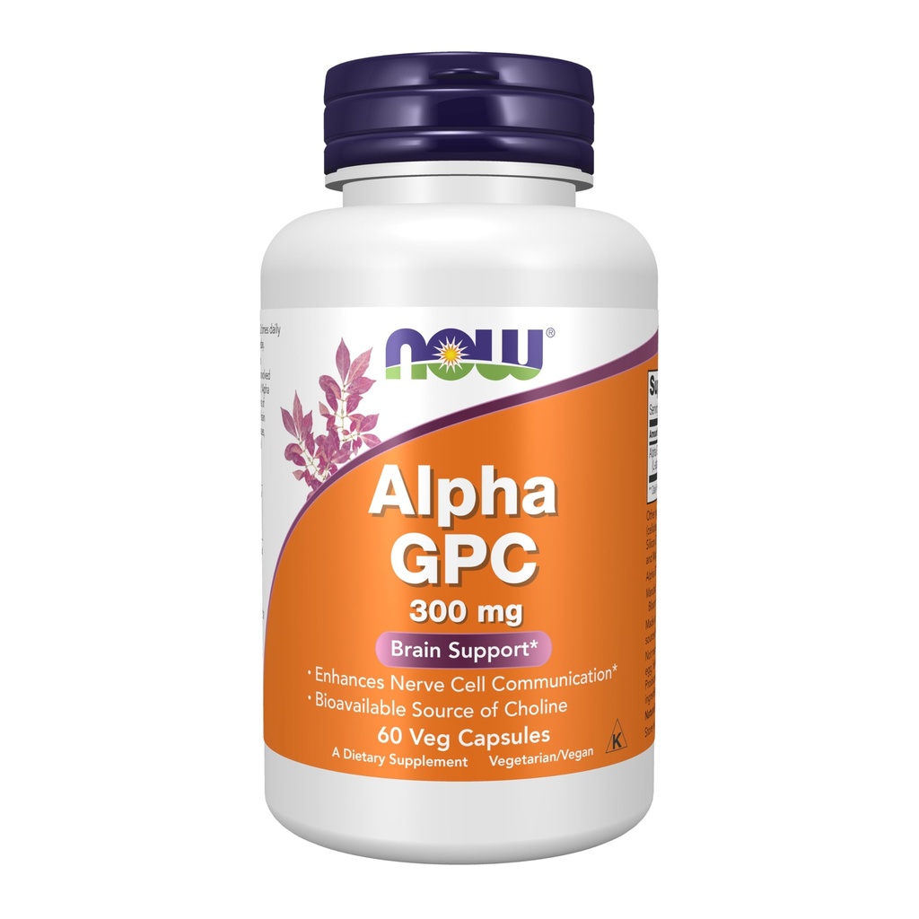 现在食品 现在食品 Alpha Gpc 300mg, 60 Veg Caps (Pack of 2).