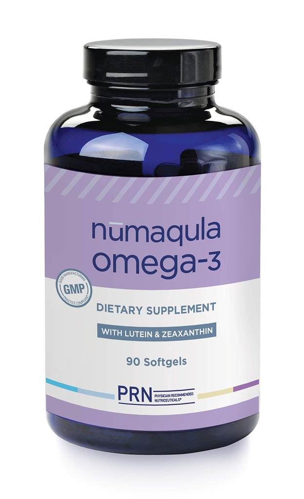 PRN nūmaqula Omega 3 补编 - 90 Softgels, 30天供应 - Re-Esterfied Omega 3 Triglyceride Form with 1400mg DHA, 400mg EPA, Lutein & Zeaxanthin for Macular and Retinal Support
