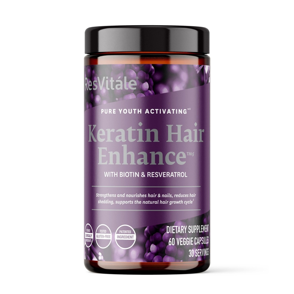 ReVitale Keratin 头发增强 -- -- Keratin 头发生长补充剂 -- -- 60卡普尔