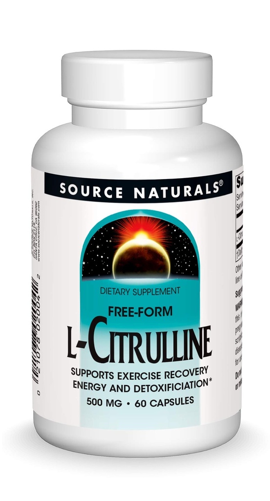 资料来源:天然L-Citrulline -- -- 支持恢复、能源和戒毒活动*,500毫克-60卡普尔