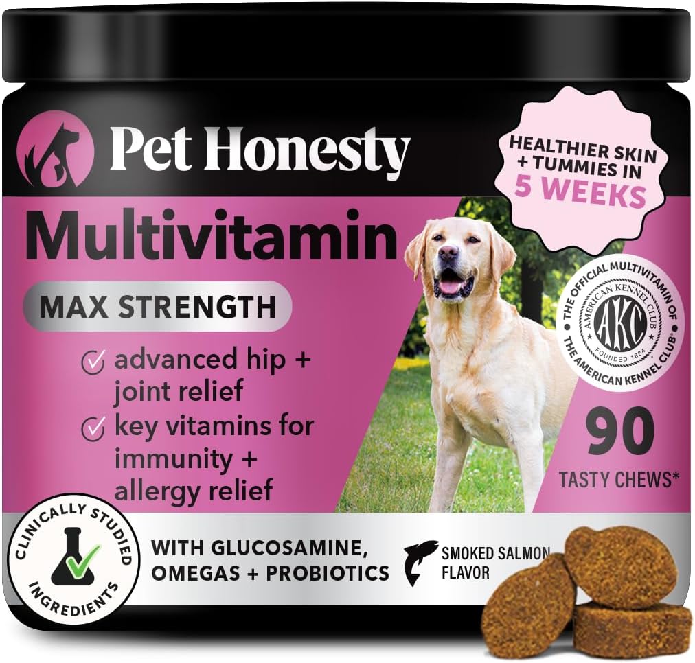 狗多维他明 Max 强力 - 1维他明用于健康与心脏 - 基本成分 鱼油,Glucosamine, Probiotics, Omega 鱼油 - 多维他明用于皮肤和Coat的辅料