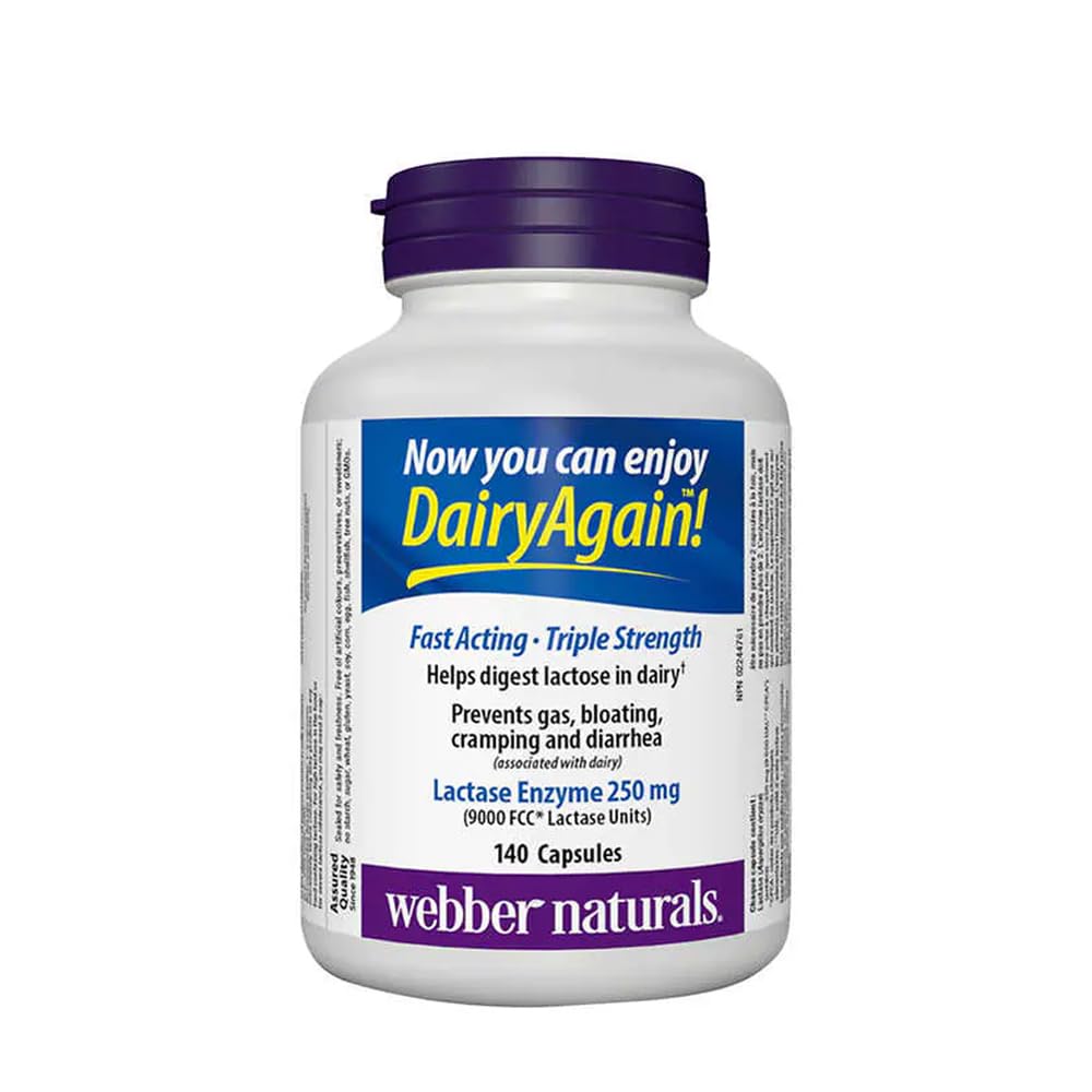 Webber Naturals Lactase Enzyme 额外力量 140 卡普尔
