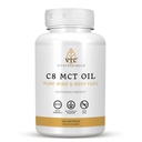 VTC VitaTradingCo. C8 MCT Oil Capsules 天然衍生 Caprylic C8 补充 | Coconut Oil Pills | 持续能源 | Keto 友好,非 GMO | 100 软胶
