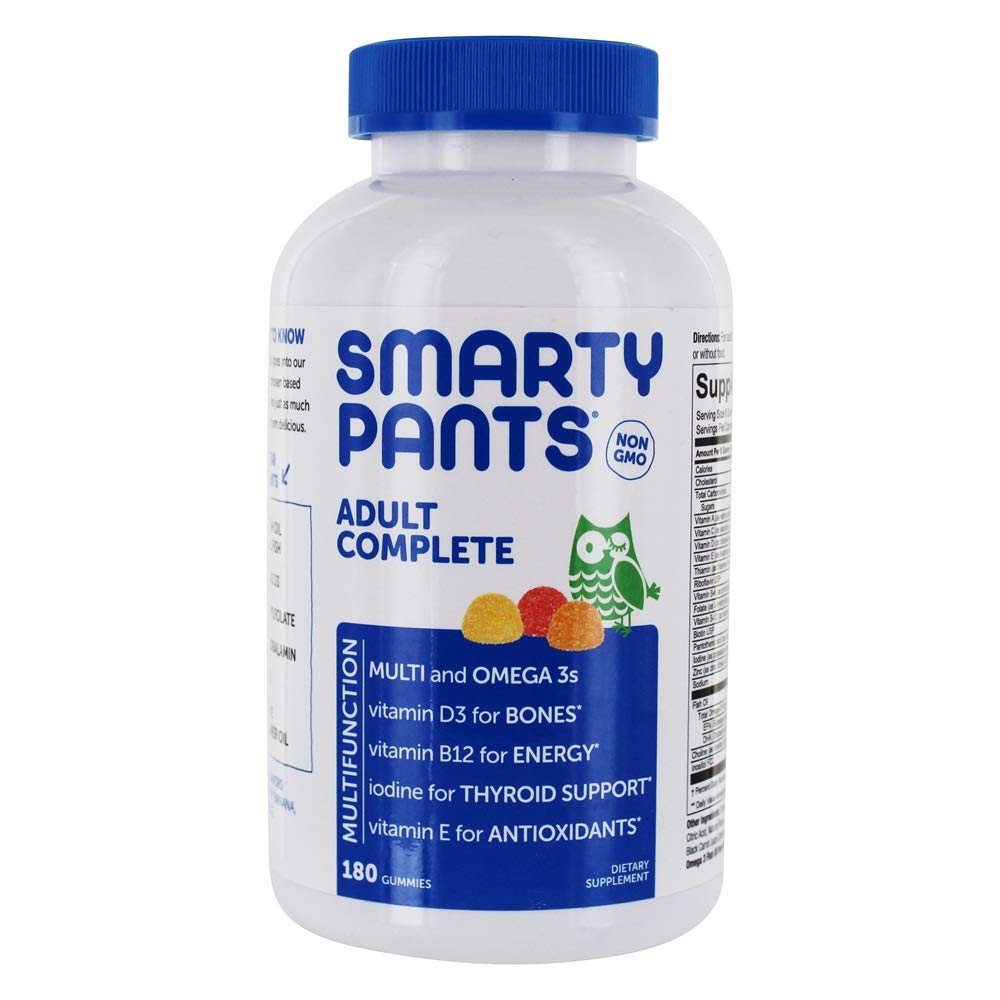 SmartyPants 成人全食日报 Gummy Vitamins:Gluten Free, Multivitamin & Omega 3 DHA/EPA Fish Oil, Methy B12, Vitamin D3, Non-GMO, 180计数(30日供应)