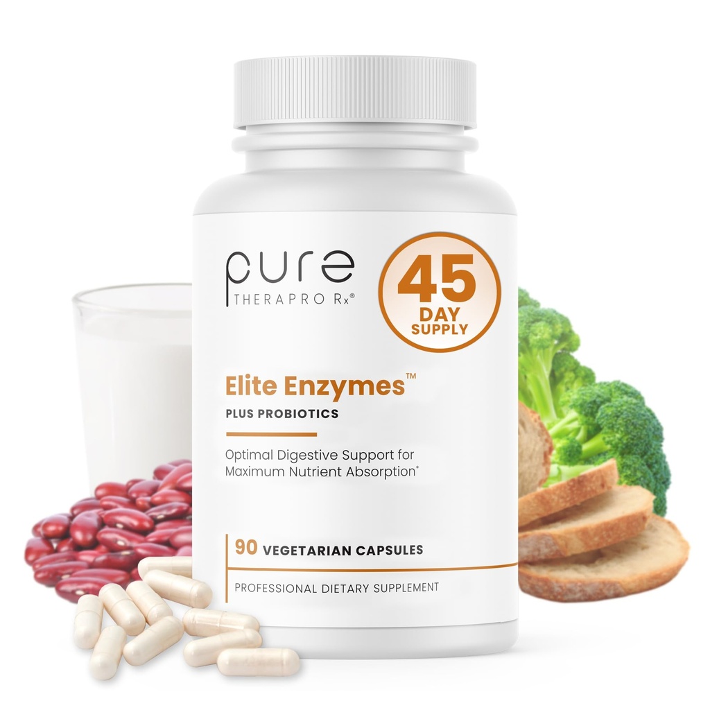 纯Therapro Rx Elite Enzymes 超强消化酶 女性和男性补充,90 Vegan Capsules